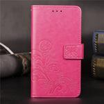 For Nokia 3.1 Plus Pressed Flowers Horizontal Flip Leather Case With Magnetic Buckle & Holder & Card Slots & Wallet (Rose)