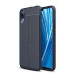 Litchi Texture TPU Shockproof Case for Vivo X23 Symphony Edition (Navy Blue)