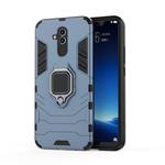 Shockproof PC + TPU Protective Case for Huawei Mate 20 Lite, with Magnetic Ring Holder (Gray)