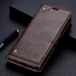 Copper Buckle Nappa Texture Horizontal Flip Leather Case for Huawei P30 Lite, with Holder & Card Slots & Wallet (Coffee)