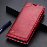 Copper Buckle Nappa Texture Horizontal Flip Leather Case for Huawei P30 Lite, with Holder & Card Slots & Wallet (Wine Red)