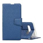 Silk Texture Horizontal Flip Leather Case for Galaxy S10, with Holder & Card slots & Wallet & Photo Frame (Dark Blue)