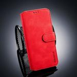 DG.MING Retro Oil Side Horizontal Flip Case for  Huawei Honor 10 Lite, with Holder & Card Slots & Wallet (Red)