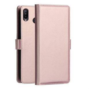DZGOGO MILO Series PC + PU Horizontal Flip Leather Case for Asus Zenfone Max Pro, with Holder & Card Slot & Wallet (Rose Gold)