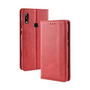 Magnetic Buckle Retro Texture Horizontal Flip Leather Case for Asus Zenfone Max Plus (M2) ZB634KL / Zenfone Max Shot ZB634KL, with Holder & Card Slots & Wallet (Red)