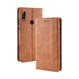 Magnetic Buckle Retro Texture Horizontal Flip Leather Case for Asus Zenfone Max Plus (M2) ZB634KL / Zenfone Max Shot ZB634KL, with Holder & Card Slots & Wallet (Brown)