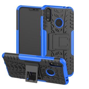 Tire Texture TPU+PC Shockproof Case for Asus Zenfone Max (M2), with Holder (Blue)