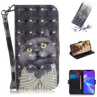 3D Colored Drawing Hug Cat Pattern Horizontal Flip Leather Case for Asus Zenfone Max (M2) ZB633KL, with Holder & Card Slots & Wallet