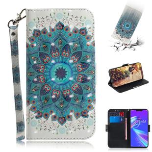3D Colored Drawing Peacock Wreath Pattern Horizontal Flip Leather Case for Asus Zenfone Max (M2) ZB633KL, with Holder & Card Slots & Wallet