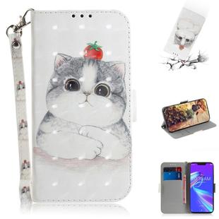 3D Colored Drawing Cute Cat Pattern Horizontal Flip Leather Case for Asus Zenfone Max (M2) ZB633KL, with Holder & Card Slots & Wallet