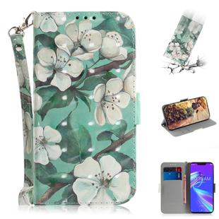3D Colored Drawing Watercolor Flower  Pattern Horizontal Flip Leather Case for Asus Zenfone Max (M2) ZB633KL, with Holder & Card Slots & Wallet