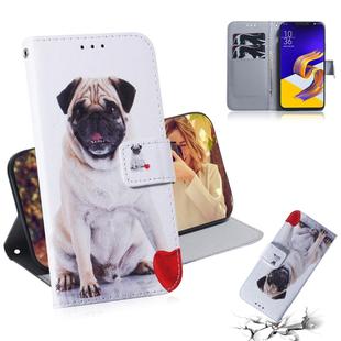 Pug Pattern Coloured Drawing Horizontal Flip Leather Case for Asus Zenfone 5z ZS620KL / Zenfone 5 ZE620KL, with Holder & Card Slots & Wallet