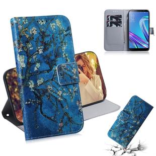 Apricot Flower Pattern Coloured Drawing Horizontal Flip Leather Case for Asus Zenfone Max (M1) ZB555KL, with Holder & Card Slots & Wallet