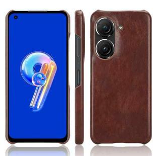 For ASUS Zenfone 9 Litchi Texture Back Cover Phone Case (Brown)