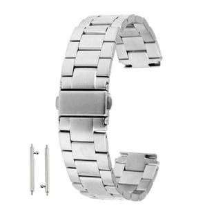 22mm Stainless Bead Hidden Butterfly Buckle Closure Strap Bracelet Band for Huawei Watch GT / GT 2/ GT 2 Pro