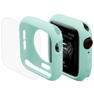 ENKAY Hat-Prince 2 in 1 TPU Semi-clad Protective Shell + 3D Full Screen PET Curved Heat Bending HD Screen Protector for Apple Watch Series 5 & 4 44mm(Green)