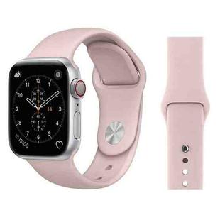 For Apple Watch Series 3 & 2 & 1 38mm Fashion Simple Style Silicone Wrist Watch Band (Pink)