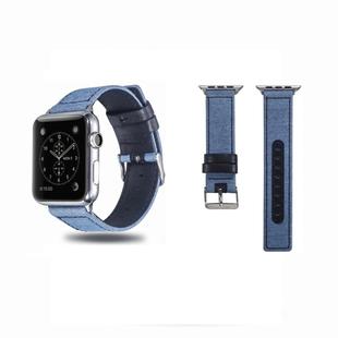 Cloth+ Top-grain Leather Wrist Watch Band for Apple Watch Ultra 49mm&Watch Ultra 2 49mm / Series 9&8&7 45mm / SE 3&SE 2&6&SE&5&4 44mm / 3&2&1 42mm