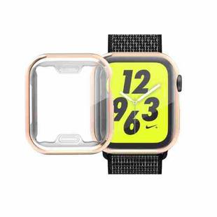 Full Coverage Plating TPU Case for Apple Watch Series 5 & 4 44mm(Rose Gold)