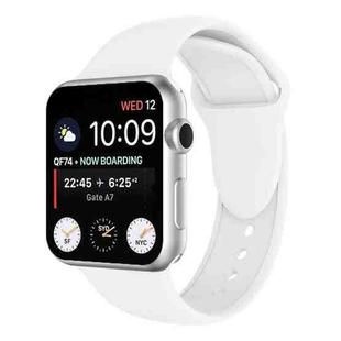 Double Rivets Silicone Watch Band for Apple Watch Series 3 & 2 & 1 38mm(White)