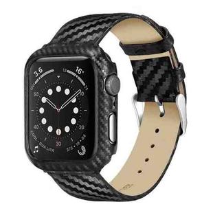 Genuine Leather Carbon Fiber Strap + Frame for Apple Watch Series 3 & 2 & 1 42mm