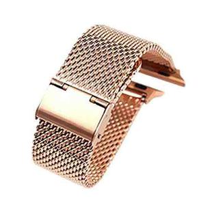 304 Stainless Steel Milanese Watch Band with Connector For Apple Watch Series 7 45mm / 6 & SE & 5 & 4 44mm / 3 & 2 & 1 42mm(Rose Gold)