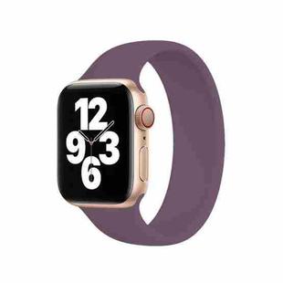 For Apple Watch Series 10 42mm / 9&8&7 41mm / SE 3&SE 2&6&SE&5&4 40mm / 3&2&1 38mm Solid Color Elastic Silicone Watch Band, Size:S 130mm (Crimson Cherry)