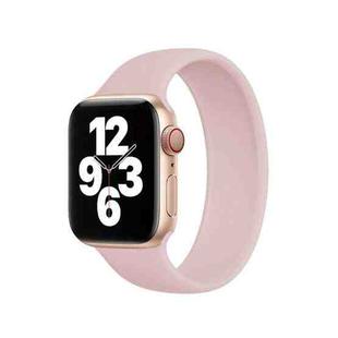 For Apple Watch Series 8&7 41mm / SE 2&6&SE&5&4 40mm / 3&2&1 38mm Solid Color Elastic Silicone Watch Band, Size:S 130mm (Gray Pink)