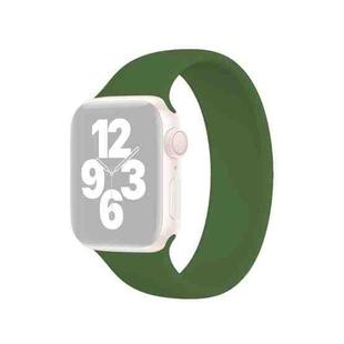 For Apple Watch Ultra 49mm / Series 8&7 45mm / SE 2&6&SE&5&4 44mm / 3&2&1 42mm Solid Color Elastic Silicone Watch Band, Size:L 156mm (Alfalfa Grass)