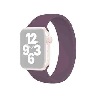 For Apple Watch Ultra 49mm&Watch Ultra 2 49mm / Series 10 46mm / 9&8&7 45mm / SE 3&SE 2&6&SE&5&4 44mm / 3&2&1 42mm Solid Color Elastic Silicone Watch Band, Size:L 156mm (Crimson Cherry)