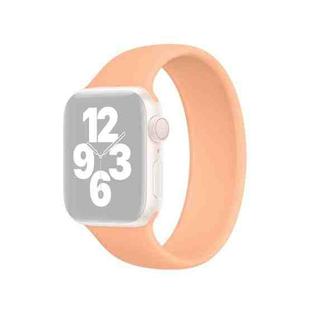 For Apple Watch Ultra 49mm / Series 8&7 45mm / SE 2&6&SE&5&4 44mm / 3&2&1 42mm Solid Color Elastic Silicone Watch Band, Size:L 156mm (Cantaloupe)