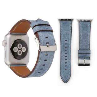 For Apple Watch Ultra 49mm&Watch Ultra 2 49mm / Series 10 46mm / 9&8&7 45mm / SE 3&SE 2&6&SE&5&4 44mm / 3&2&1 42mm Fresh Style Genuine Leather Watch Band(Blue)