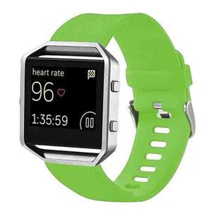 For Fitbit Blaze Watch Oblique Texture Silicone Watchband, Large Size, Length: 17-20cm(Green)