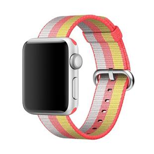 Stripe Woven Nylon Watchband For Apple Watch 42mm (Red)