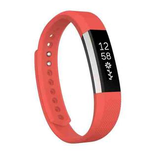 For Fitbit Alta Watch Oblique Texture Silicone Watchband, Large Size, Length: about 22cm(Red)