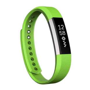 For Fitbit Alta Watch Oblique Texture Silicone Watchband, Small Size, Length: about 18.5cm(Green)