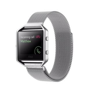 For Fitbit Blaze Watch Loop Magnetic Closure Clasp Stainless Steel Watchband(Silver)