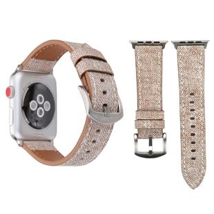 For Apple Watch Series 10 42mm / 9&8&7 41mm / SE 3&SE 2&6&SE&5&4 40mm / 3&2&1 38mm Simple Fashion Genuine Leather Cowboy Pattern Watch Band(Light Grey)