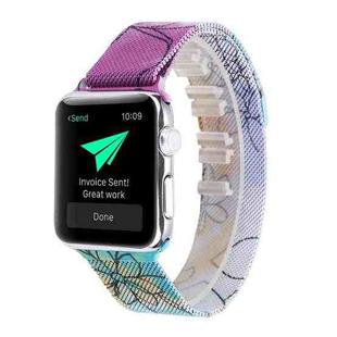 Print Milan Steel Wrist Watch Band for Apple Watch Series 3 & 2 & 1 42mm (Gradient Print)