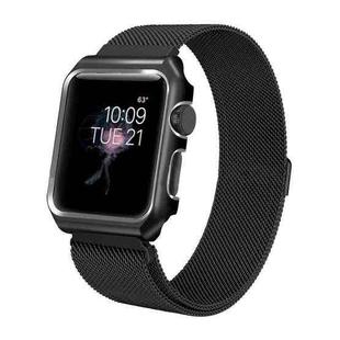 For Apple Watch Series 3 & 2 & 1 42mm Milanese Loop Simple Fashion Metal Watch Band(Black)