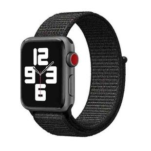 Simple Fashion Nylon Watch Band for Apple Watch Ultra 49mm&Watch Ultra 2 49mm / Series 9&8&7 45mm / SE 3&SE 2&6&SE&5&4 44mm / 3&2&1 42mm, with Magic Stick(Nightfall Black)