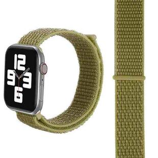 Simple Fashion Nylon Watch Band for Apple Watch Ultra 49mm&Watch Ultra 2 49mm / Series 9&8&7 45mm / SE 3&SE 2&6&SE&5&4 44mm / 3&2&1 42mm, with Magic Stick(Dark Green)