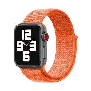 Simple Fashion Nylon Watch Band for Apple Watch Ultra 49mm&Watch Ultra 2 49mm / Series 9&8&7 45mm / SE 3&SE 2&6&SE&5&4 44mm / 3&2&1 42mm, with Magic Stick(Orange)