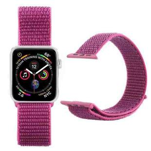 Simple Fashion Nylon Watch Band for Apple Watch Ultra 49mm&Watch Ultra 2 49mm / Series 9&8&7 45mm / SE 3&SE 2&6&SE&5&4 44mm / 3&2&1 42mm, with Magic Stick(Red Purple)