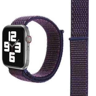 Simple Fashion Nylon Watch Band for Apple Watch Series 9&8&7 41mm / SE 3&SE 2&6&SE&5&4 40mm / 3&2&1 38mm, with Magic Stick(Dark Purple)