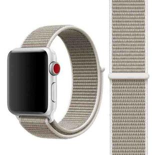 Simple Fashion Nylon Watch Band for Apple Watch Series 9&8&7 41mm / SE 3&SE 2&6&SE&5&4 40mm / 3&2&1 38mm, with Magic Stick(Light Grey)