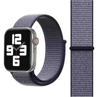 Simple Fashion Nylon Watch Band for Apple Watch Series 9&8&7 41mm / SE 3&SE 2&6&SE&5&4 40mm / 3&2&1 38mm, with Magic Stick(Navy Blue)