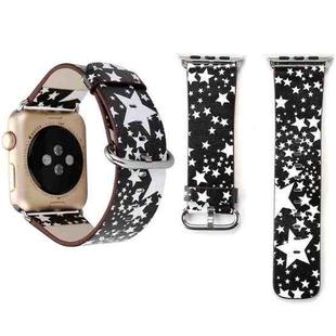 Fashion Pattern Genuine Leather Wrist Watch Band for Apple Watch Series 3 & 2 & 1 38mm