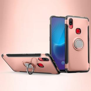 Magnetic 360 Degree Rotation Ring Armor Protective Case for Vivo NEX A(Rose Gold)