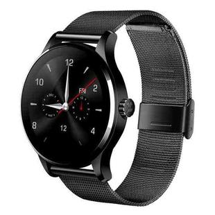 K88H 1.22 inch 2.5D Curved Screen Bluetooth 4.0 IP54 Waterproof Metal Strap Smart Bracelet with Heart Rate Monitor & BT Call & Pedometer & Call Reminder & SMS / Twitter Alerts & Anti lost & Remote Camera Functions For Android 4.4 OS and IOS 7.0 or Above Devices(Black)